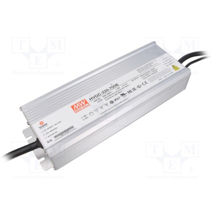 Блок питания импульсный LED 300Вт MEAN WELL HVGC-320-700B (HVGC-320-700B)