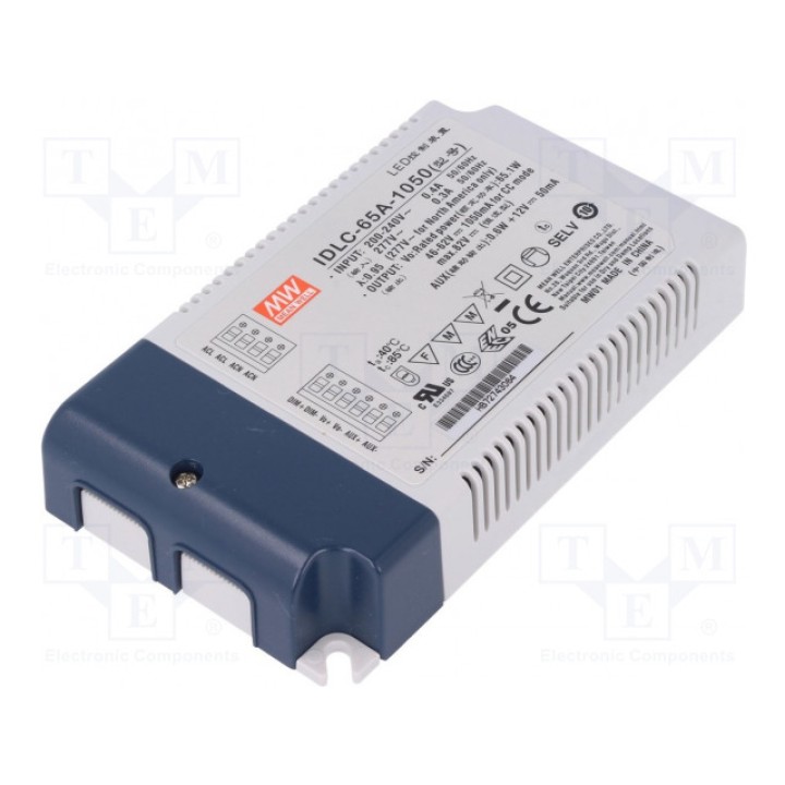 Блок питания импульсный LED 65,1Вт MEAN WELL IDLC-65A-1050 (IDLC-65A-1050)
