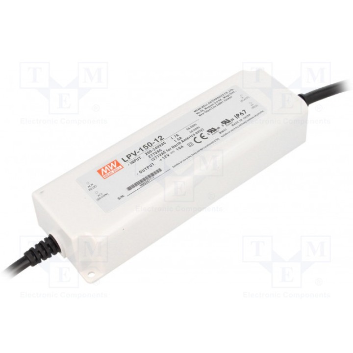 Блок питания импульсный LED 120Вт MEAN WELL LPV-150-12 (LPV-150-12)
