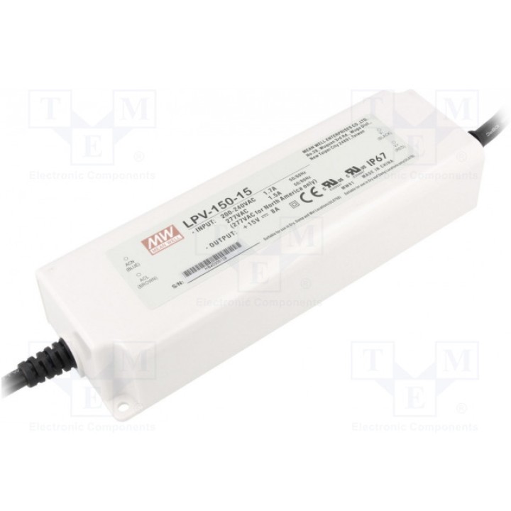 Блок питания импульсный LED 120Вт MEAN WELL LPV-150-15 (LPV-150-15)