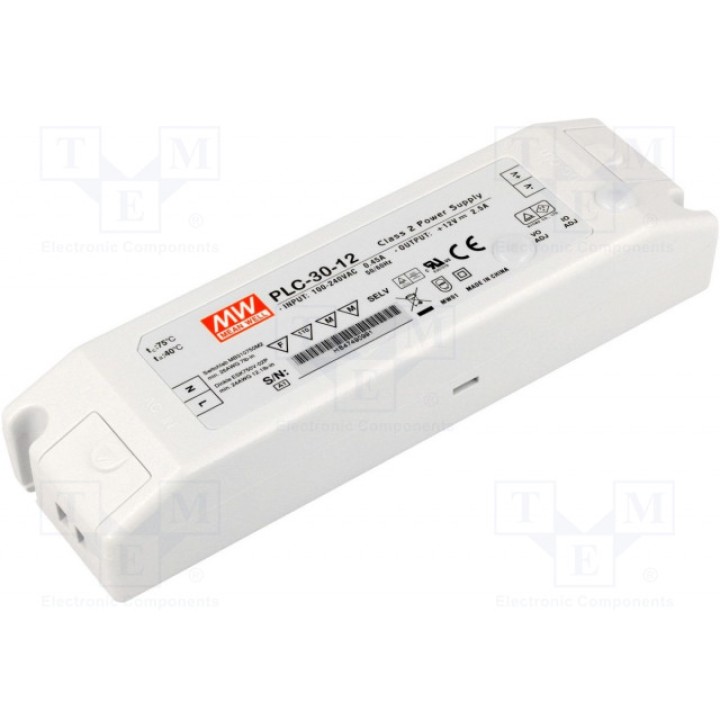 Блок питания импульсный LED 30Вт MEAN WELL PLC-30-12 (PLC-30-12)