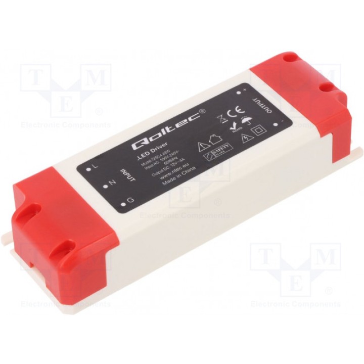 Блок питания импульсный LED 48Вт 12ВDC QOLTEC 50934 (QOLTEC-50934)