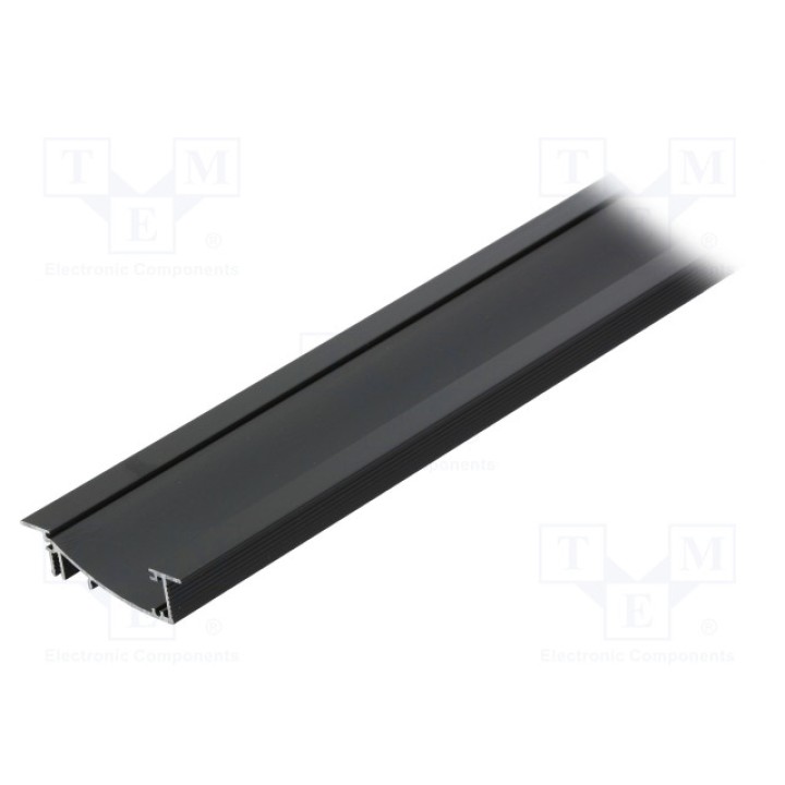 Профиль для LED модулей TOPMET 23040021 (TOP-FLAT8-BK-1M)