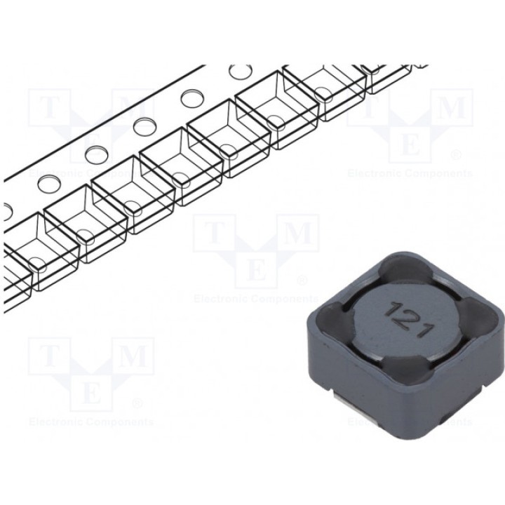 Дроссель проволочный SMD BOURNS SRR1260-121K (SRR1260-121K)