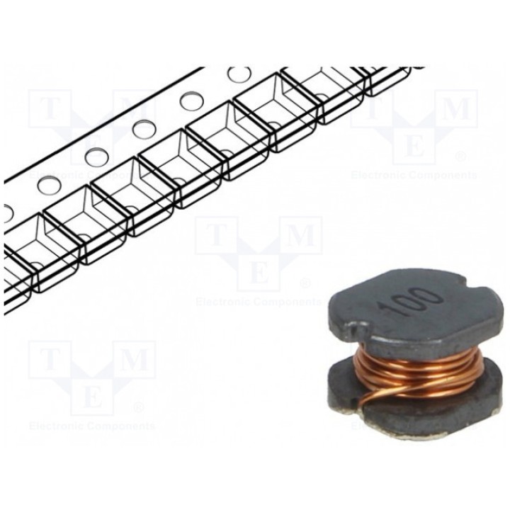 Дроссель проволочный SMD FERROCORE DLG-0705-100 (DLG-0705-100)