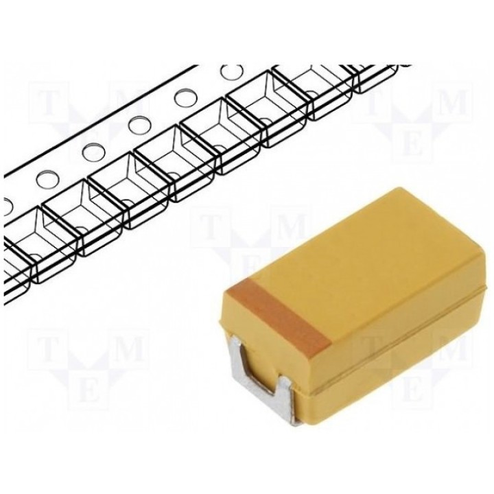 Конденсатор танталовый 100мкФ 63ВDC AVX TAJC107M006RNJ (TAJC107M006R)