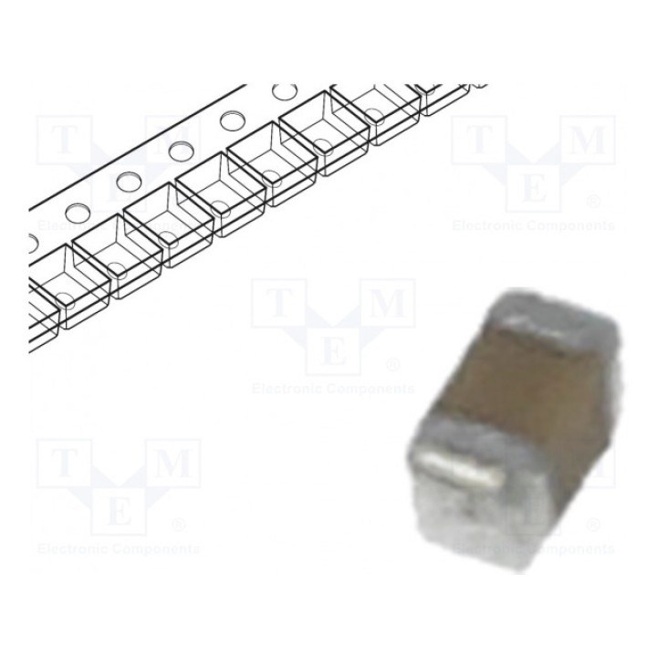 Конденсатор керамический MLCC 1нФ 63ВDC KEMET C0402C102K9RACTU (C0402C102K9RACTU)