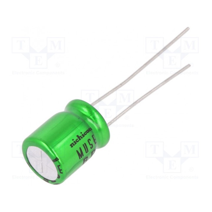 Конденсатор электролитический биполярный NICHICON UES1C101MPM (UES1C101MPM)