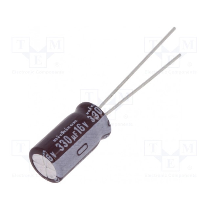 Конденсатор электролитический NICHICON UPM1C331MPD (UPM1C331MPD)