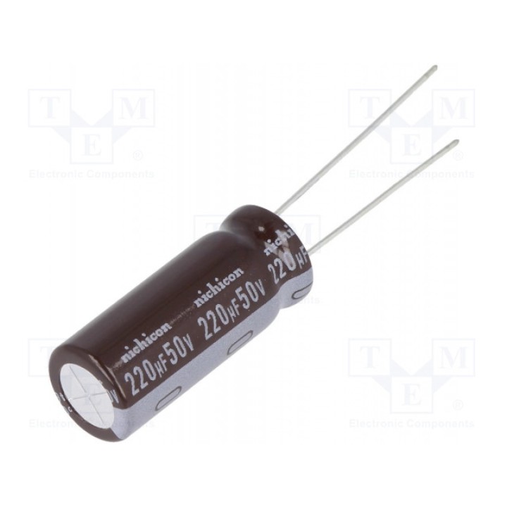 Конденсатор электролитический NICHICON UPM1H221MPD (UPM1H221MPD)