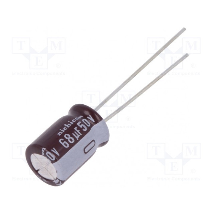 Конденсатор электролитический NICHICON UPM1H680MPD1TD (UPM1H680MPD1TD)
