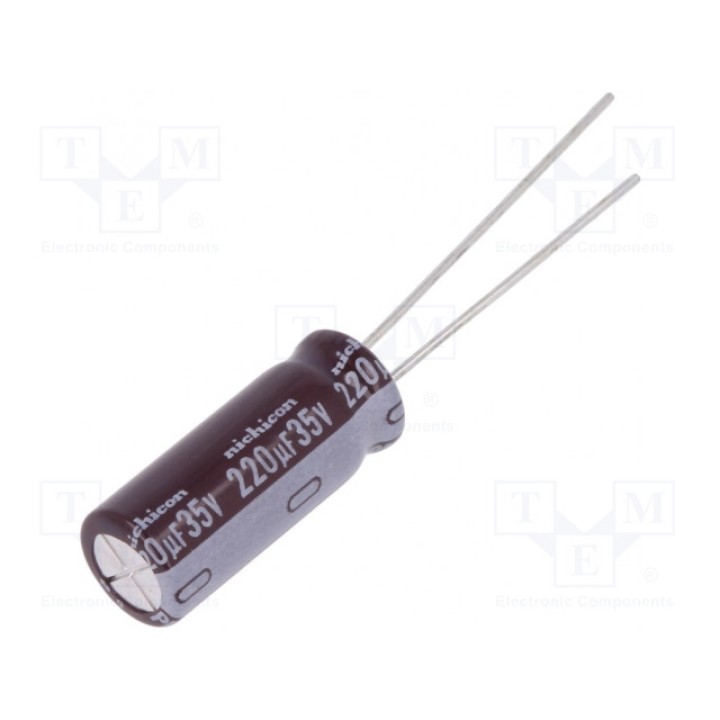 Конденсатор электролитический NICHICON UPM1V221MPD (UPM1V221MPD)
