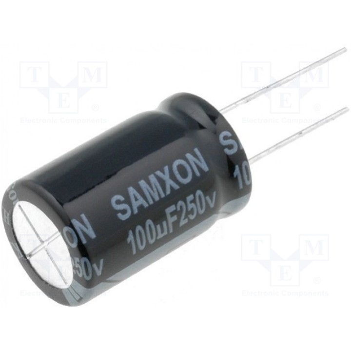 Конденсатор электролитический SAMXON KM 100U250V (KM100-250)