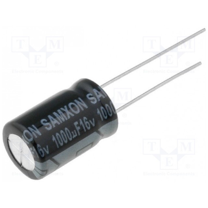 Конденсатор электролитический SAMXON KM 1000U16V (KM1000-16)