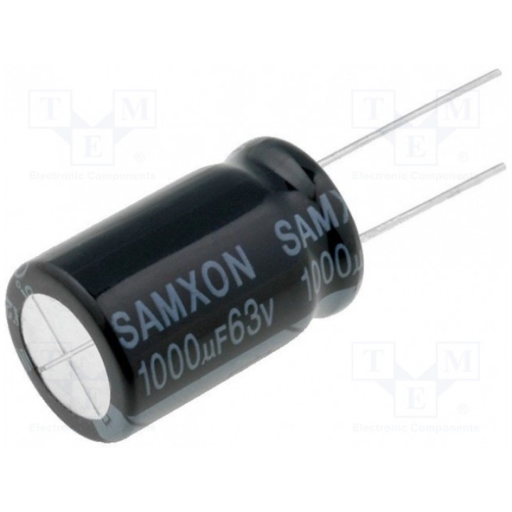 Конденсатор электролитический SAMXON KM 1000U63V (KM1000-63)
