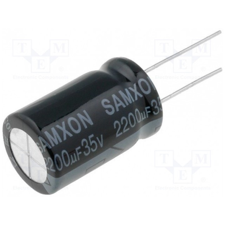Конденсатор электролитический SAMXON KM 2200U35V (KM2200-35)