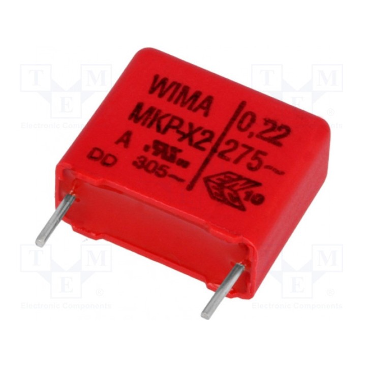 Конденсатор полипропиленовый Х2 WIMA MKX2AW32204F00KSSD (MKP-X2-220N-305)