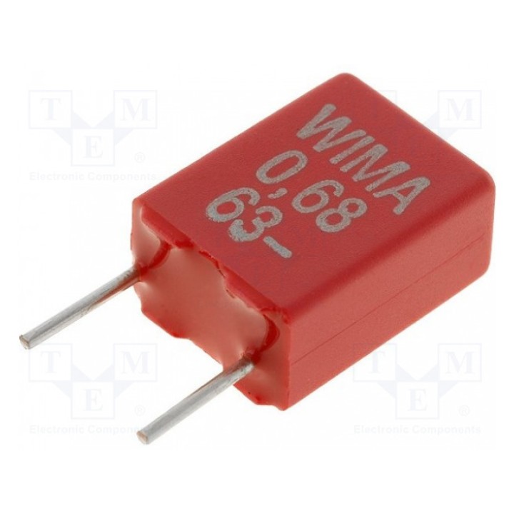 Конденсатор полиэфирный 680нФ WIMA MKS2C036801E00KSSD (MKS2-680N-63)