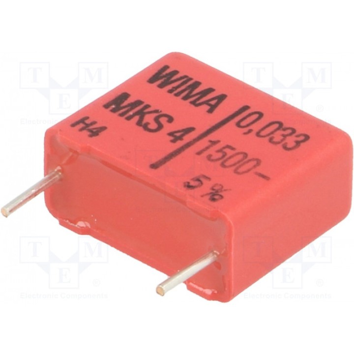 Конденсатор полиэфирный 33нФ WIMA MKS4S023304F00JSSD (MKS4-33N-1500-5%)