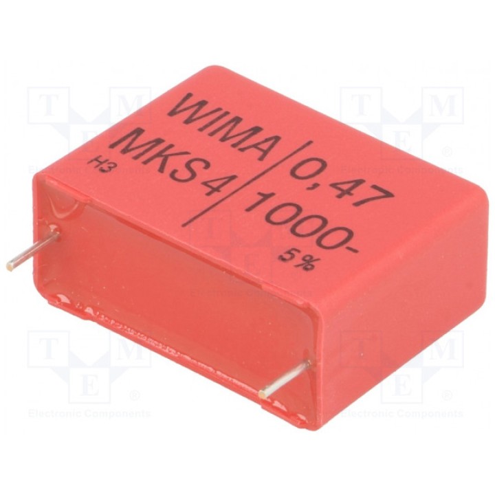 Конденсатор полиэфирный 470нФ WIMA MKS4O134706D00JSSD (MKS4-470N-1000-5%)