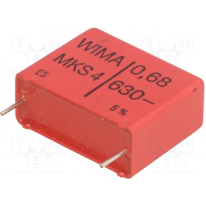 Конденсатор полиэфирный 680нФ WIMA MKS4J036805I00JSSD (MKS4-680N-630-5%)