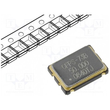 Генератор кварцевый 50МГц SMD IQD FREQUENCY PRODUCTS CFPS-73-50M