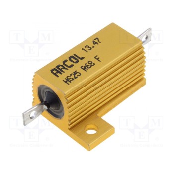 Резистор проволочный с радиатором ARCOL HS25-0R68F