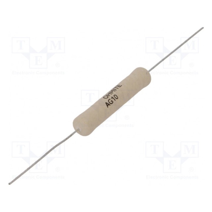 Резистор проволочный керамический OHMITE AG10JR18E (AG10-0.18R-5%)