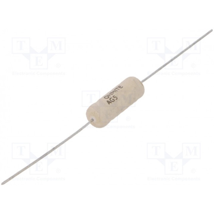 Резистор проволочный керамический OHMITE AG5JR12E (AG5-0.12R-5%)