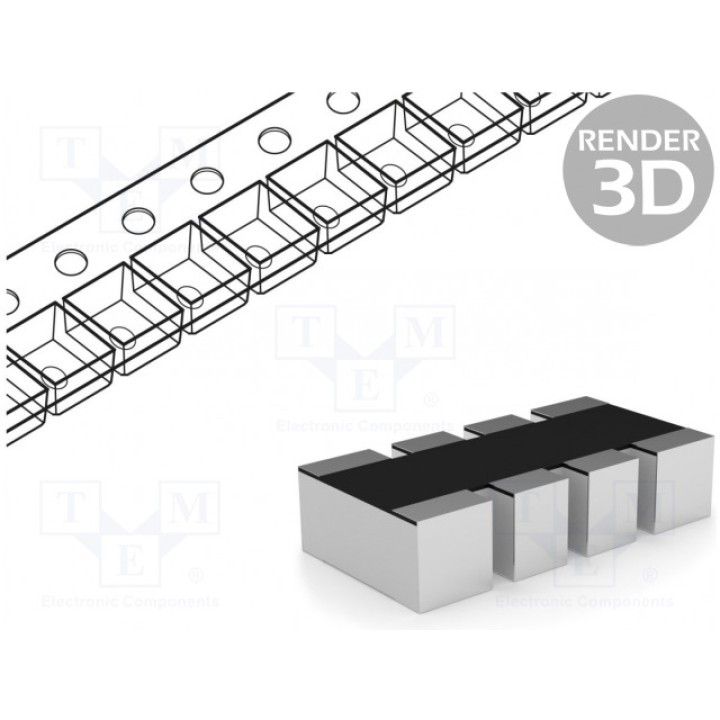 Резисторная сборка Y 39кОм ROYAL OHM 4D02WGJ0393T (DR0804-39K-4-8)