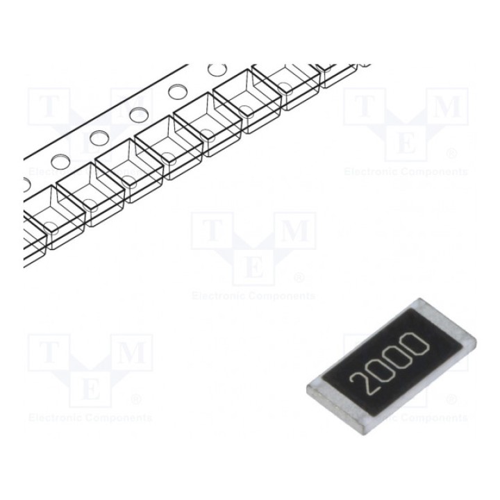 Резистор thick film SMD 2512 ROYAL OHM 25121WF2000T4E (SMD2512-200R-1%)