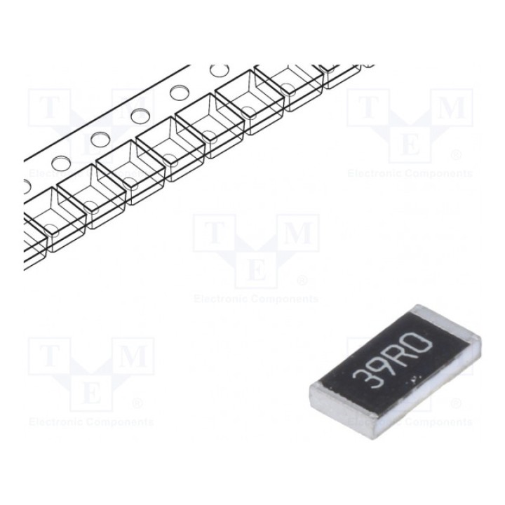 Резистор thick film большой мощности SMD ROYAL OHM SP123WF390JT2E (SP12-39R-1%)
