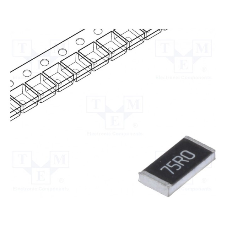 Резистор thick film большой мощности SMD ROYAL OHM SP123WF750JT2E (SP12-75R-1%)