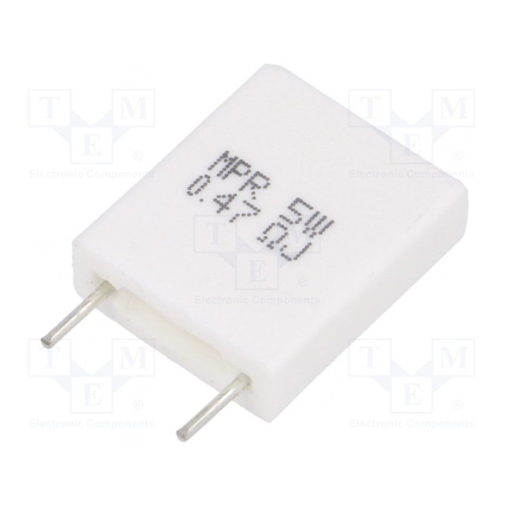 Резистор проволочный THT 470мОм SR PASSIVES MPR5W-0R47 (MPR5W-0R47)