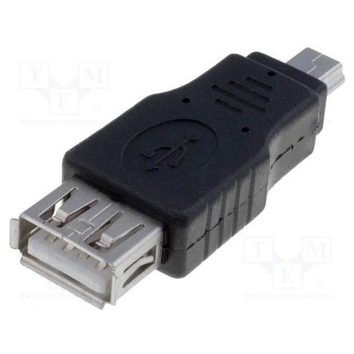 Разъем MIKROELEKTRONIKA USB MINI-B PLUG TO TYPE-A FEMALE ADAPTER (MIKROE-1451)