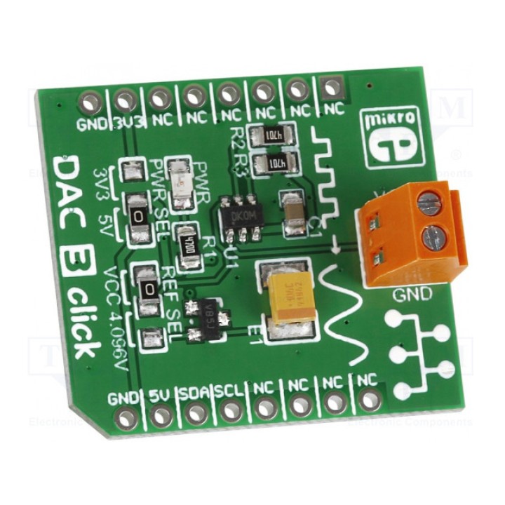 Click board MIKROELEKTRONIKA DAC 3 CLICK (MIKROE-2038)