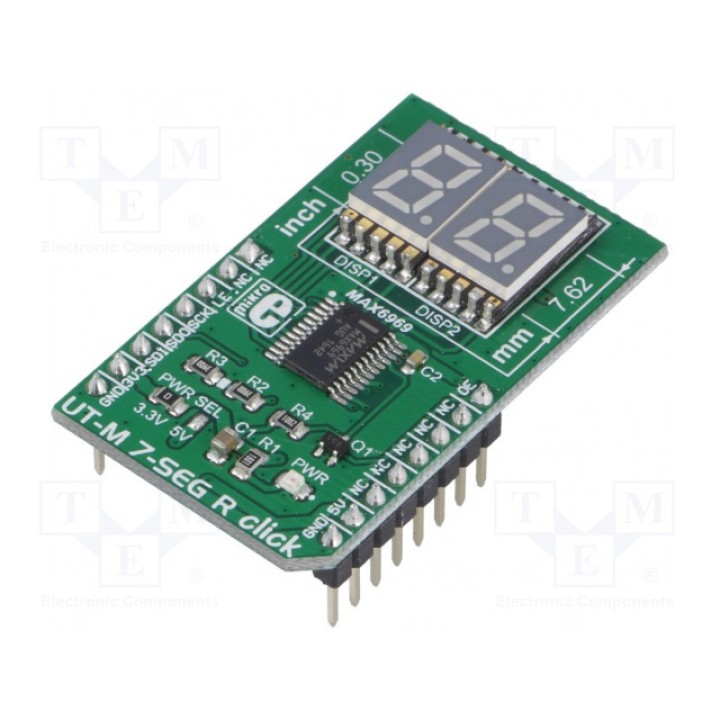 Click board LCD-дисплей MIKROELEKTRONIKA UT-M 7-SEG R CLICK (MIKROE-2746)