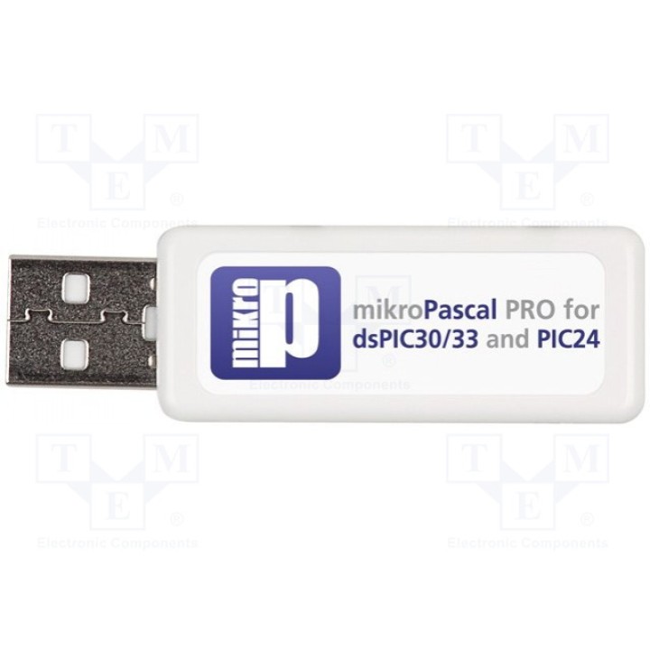 Компилятор MIKROELEKTRONIKA MIKROPASCAL PRO FOR DSPIC3033 (USB DONG (MIKROE-744)
