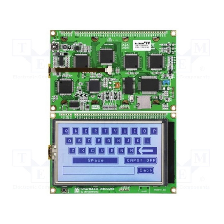 Ср-во разработки Microchip MIKROELEKTRONIKA SMARTGLCD 240X128 BOARD (MIKROE-762)