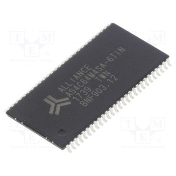 Память DRAM SDRAM 4Mx16битx4 ALLIANCE MEMORY AS4C64M4SA-6TIN