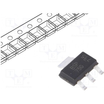 IC power switch low-side 16А DIODES INCORPORATED BSP75GTA
