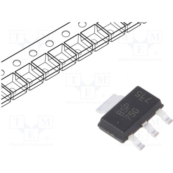 IC power switch low-side 16А DIODES INCORPORATED BSP75GTA (BSP75GTA)