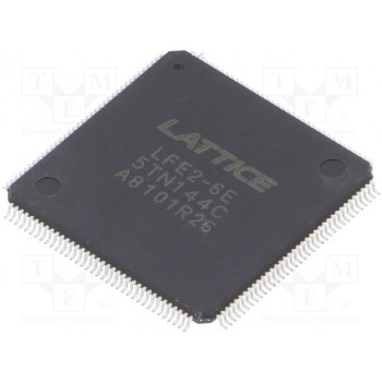 IC FPGA I/O 90 LATTICE LFE2-6E-5TN144C