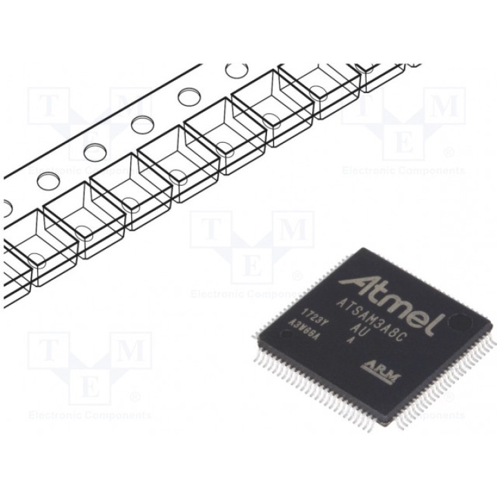 Микроконтроллер ARM MICROCHIP (ATMEL) ATSAM3A8CA-AU (ATSAM3A8CA-AU)