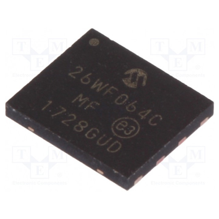 Память FLASH 64Мбит MICROCHIP TECHNOLOGY SST26WF064C-104IMF (26WF064C-104I-MF)