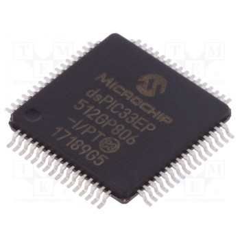 Микроконтроллер dsPIC MICROCHIP TECHNOLOGY 33EP512GP806-IPT