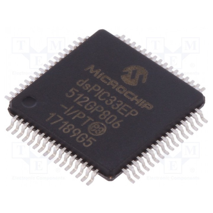 Микроконтроллер dsPIC MICROCHIP TECHNOLOGY DSPIC33EP512GP806-IPT (33EP512GP806-IPT)