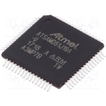 Микроконтроллер ARM MICROCHIP TECHNOLOGY ATSAMD51J19A-AU