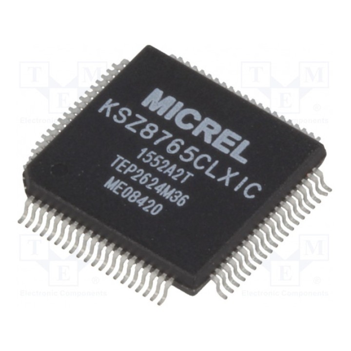 IC ethernet switch MICROCHIP TECHNOLOGY KSZ8765CLXIC (KSZ8765CLXIC)