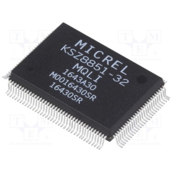 IC ethernet switch MICROCHIP TECHNOLOGY KSZ8851-32MQLI